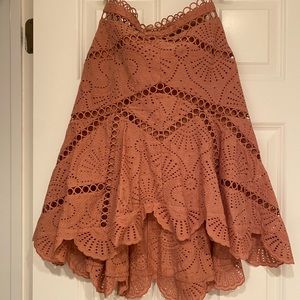 Zimmerman Mauve lace skirt